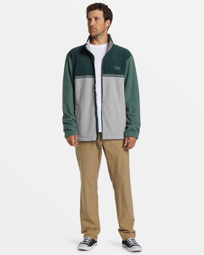 Boundary Trail Polar Fleece Full Zip Pullover - Forest Green