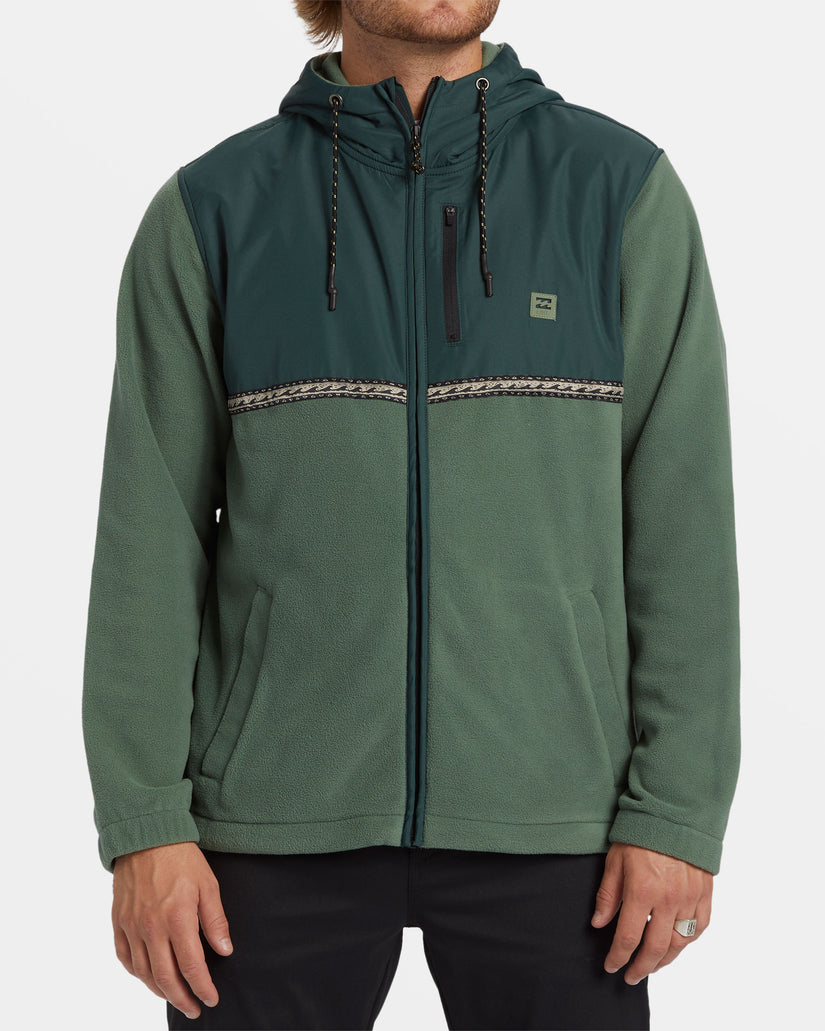 Boundary Lite Zip Hoodie - Forest Green