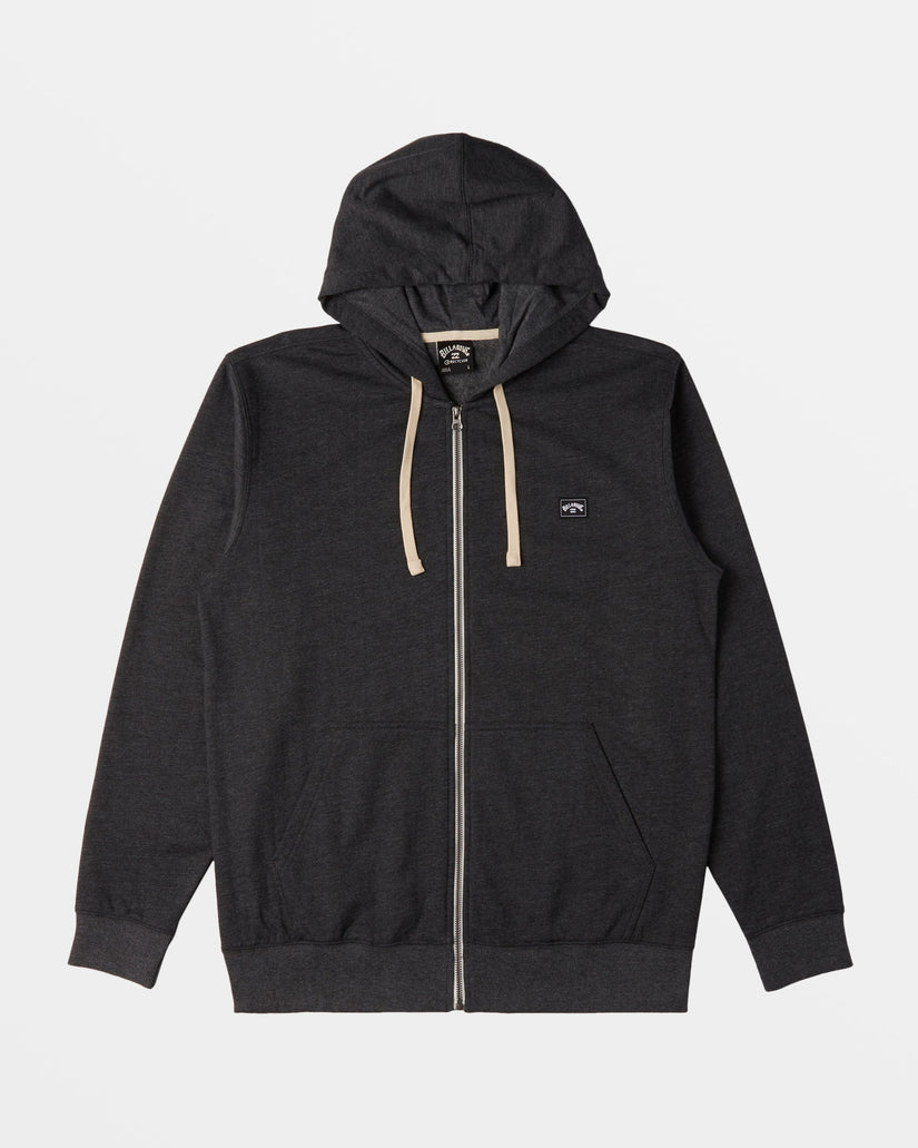 All Day Zip Hoodie - Black Heather