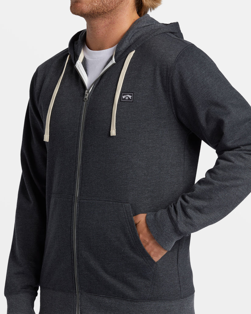 All Day Zip Hoodie - Black Heather