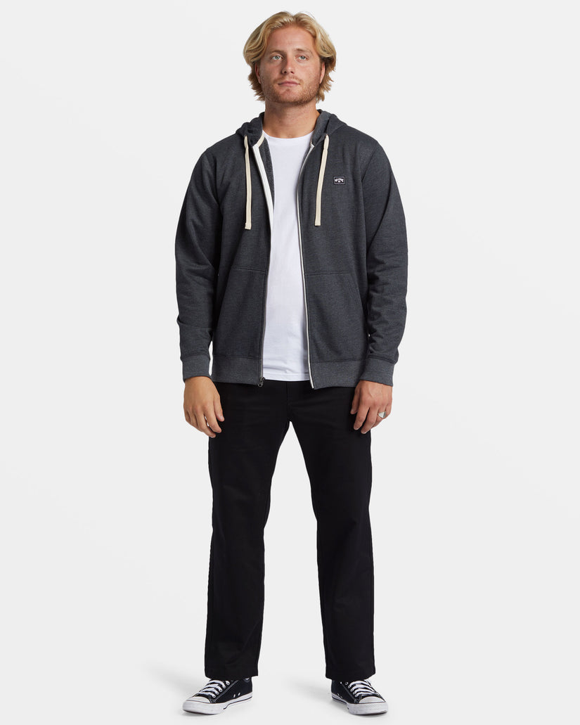 All Day Zip Hoodie - Black Heather