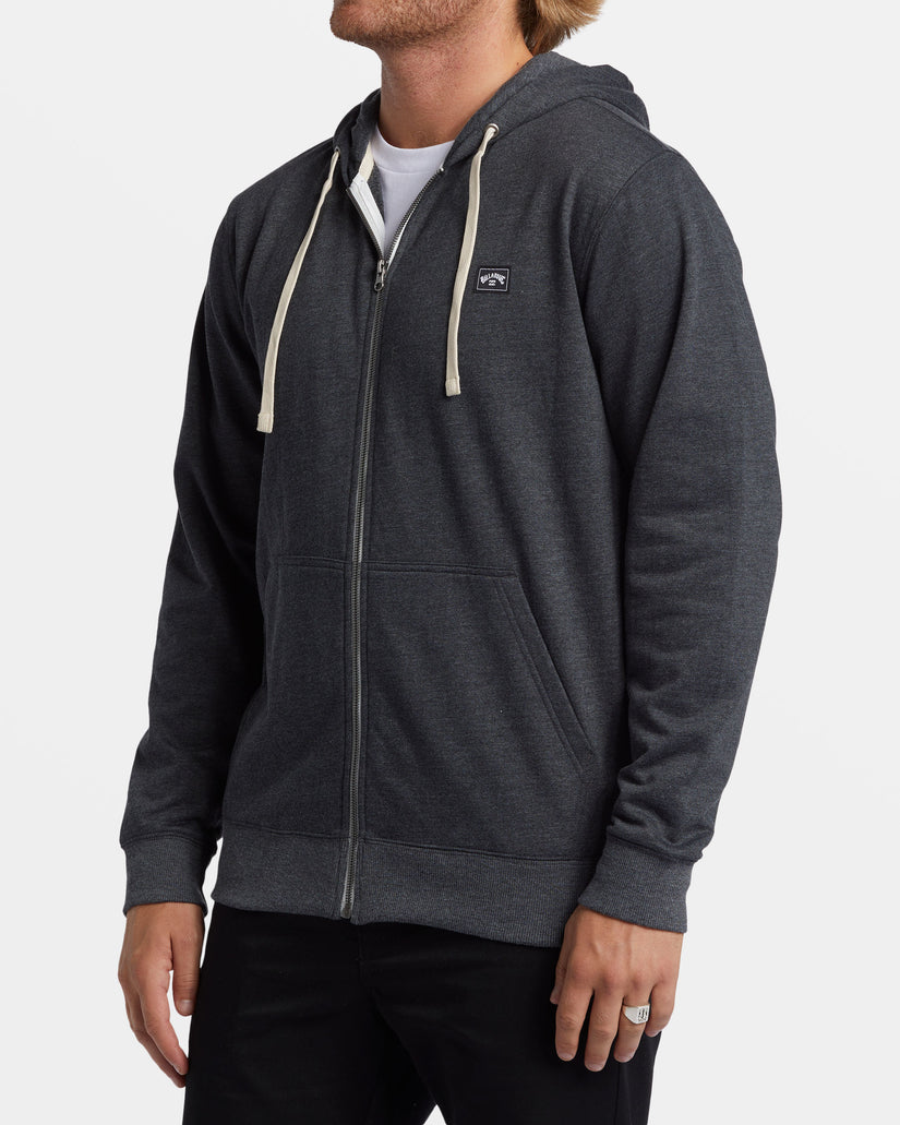 All Day Zip Hoodie - Black Heather