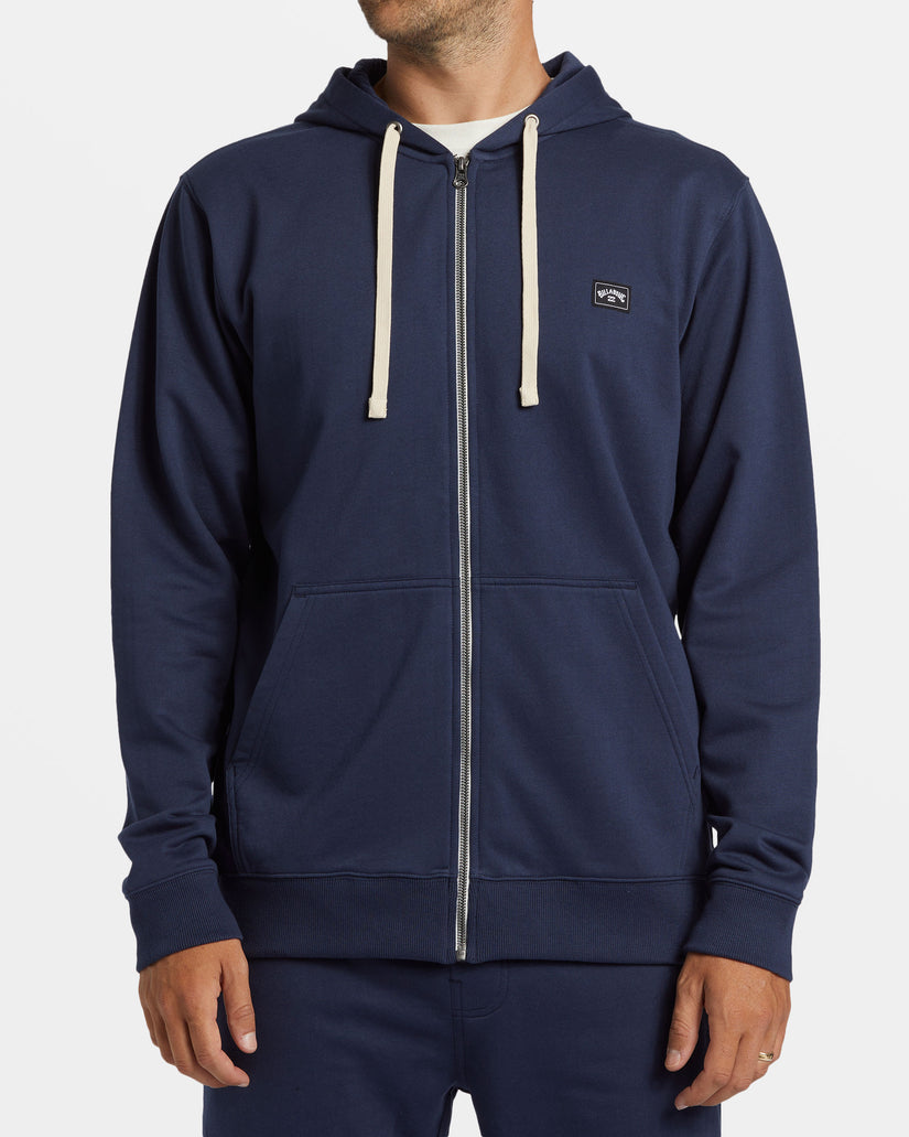 All Day Zip Hoodie - Dusty Navy