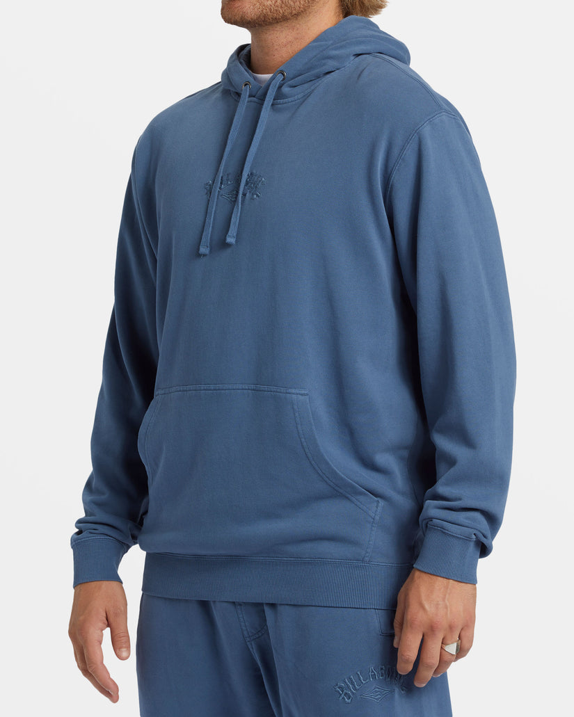 Wave Washed Hoodie - Slate Blue