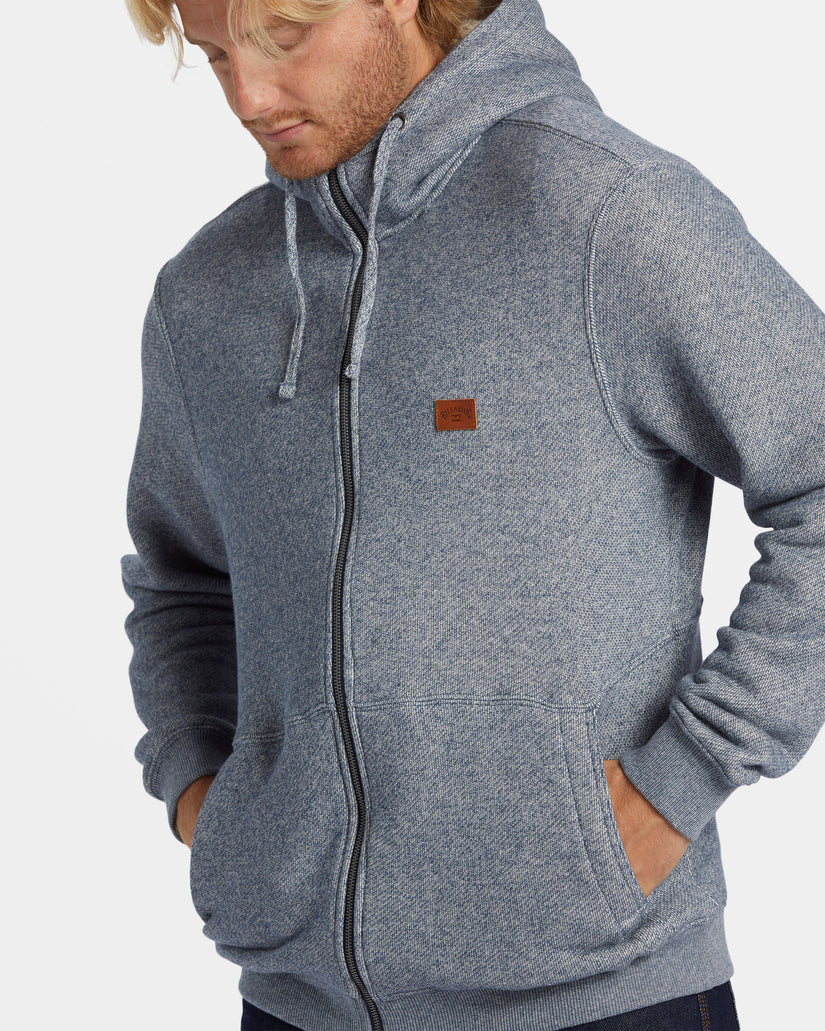 Hudson Zip Hoodie - Dusty Navy Heather