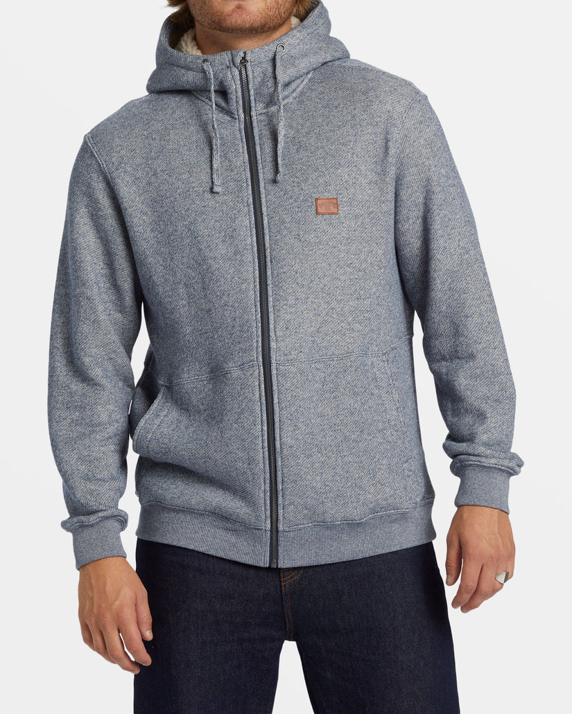 Hudson Zip Hoodie - Dusty Navy Heather