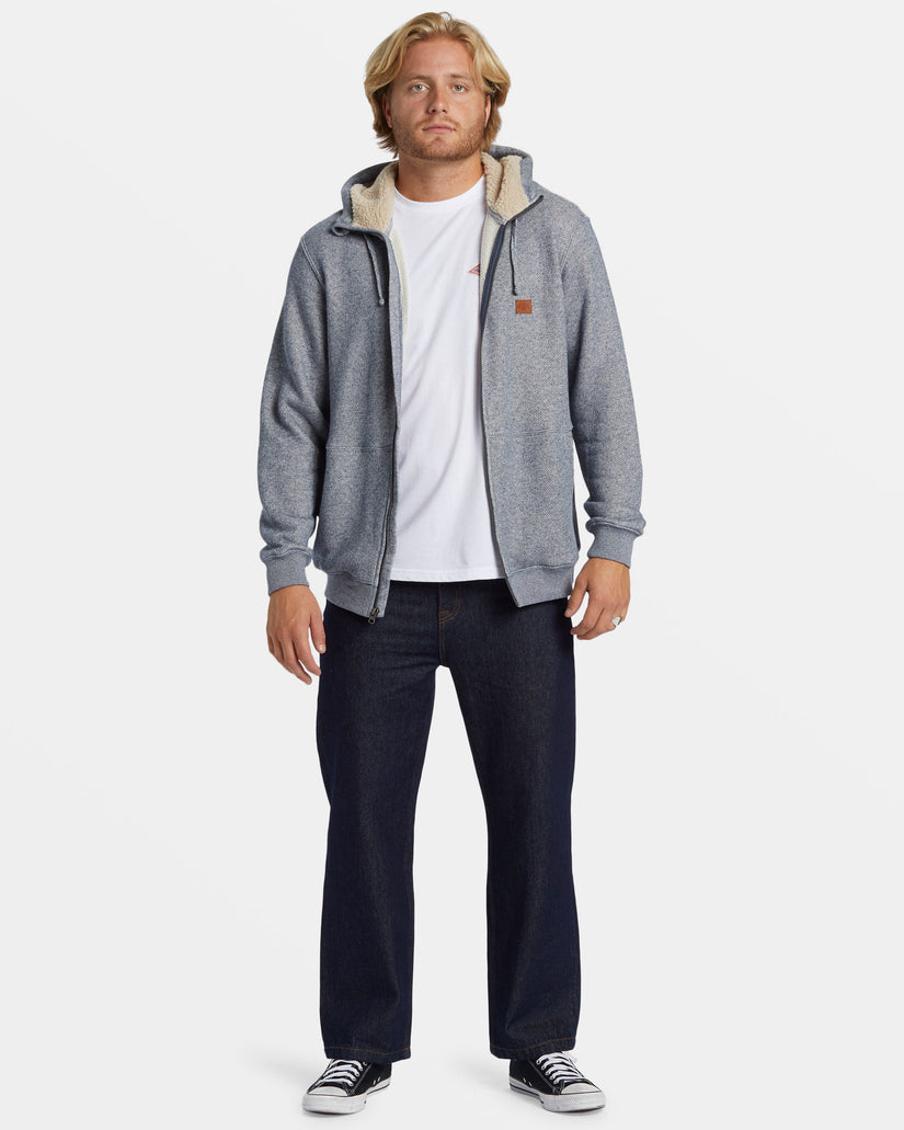 Hudson Zip Hoodie - Dusty Navy Heather