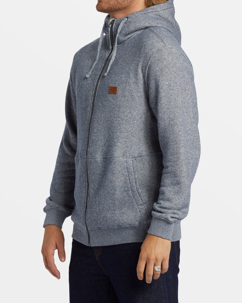 Hudson Zip Hoodie - Dusty Navy Heather