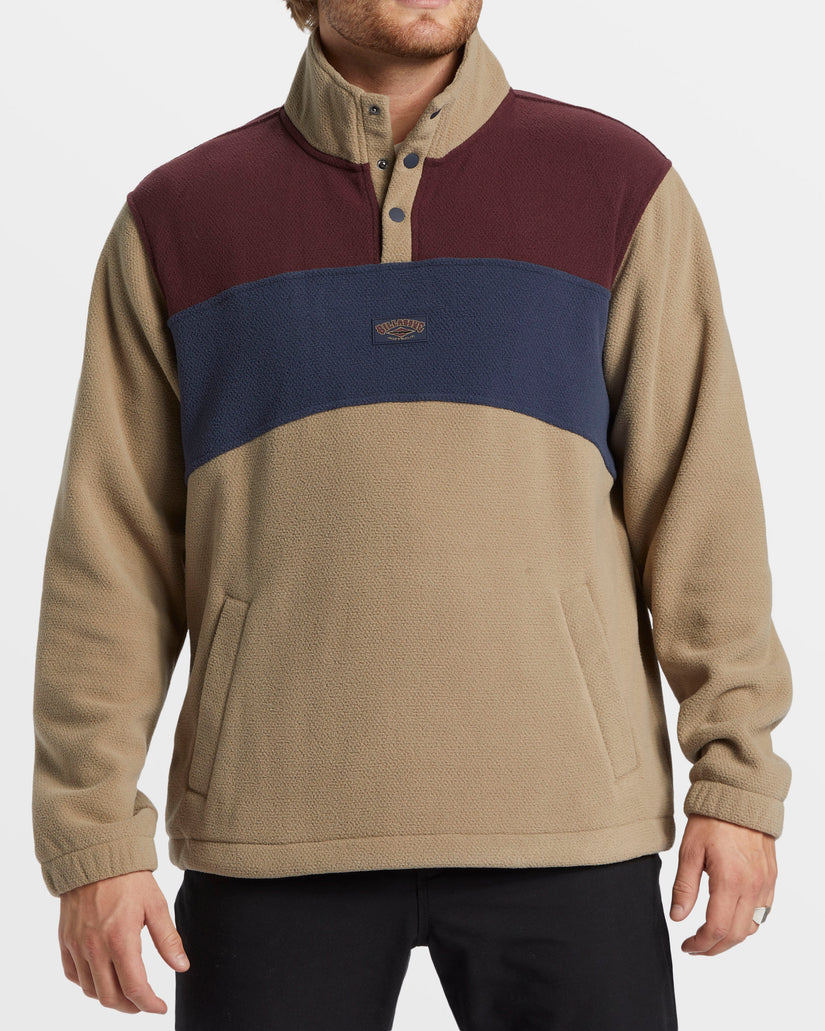 Boundary Mock Snap Sweatshirt - Dune