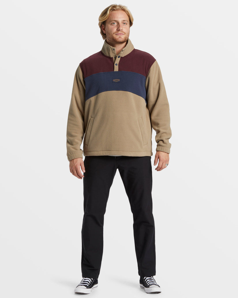 Boundary Mock Snap Sweatshirt - Dune