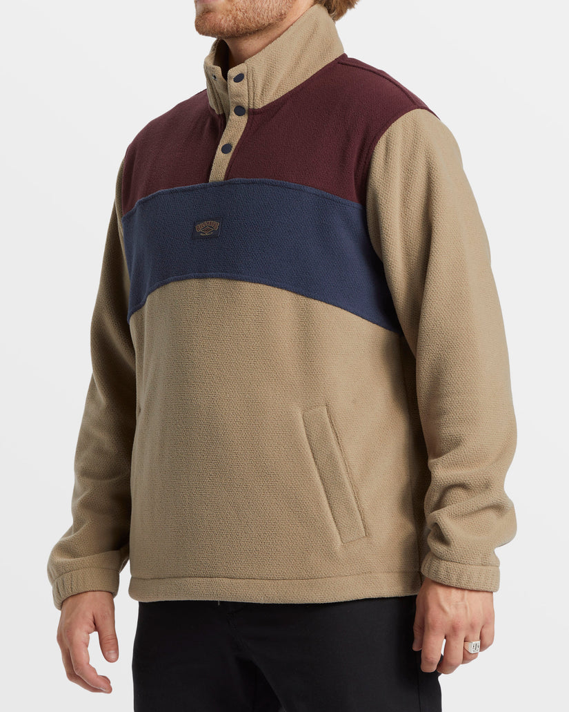 Boundary Mock Snap Sweatshirt - Dune