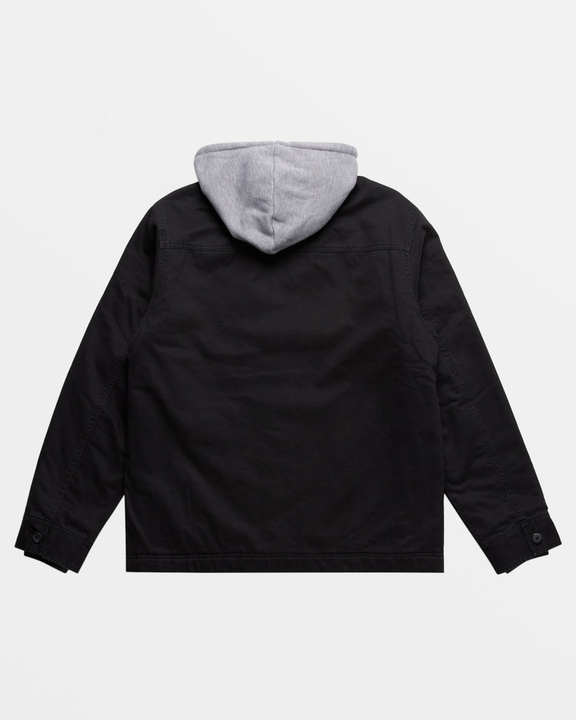 Barlow Hooded Jacket - Washed Black