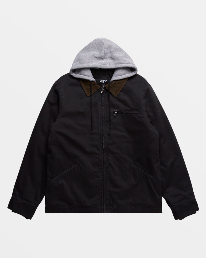 Barlow Hooded Jacket - Washed Black