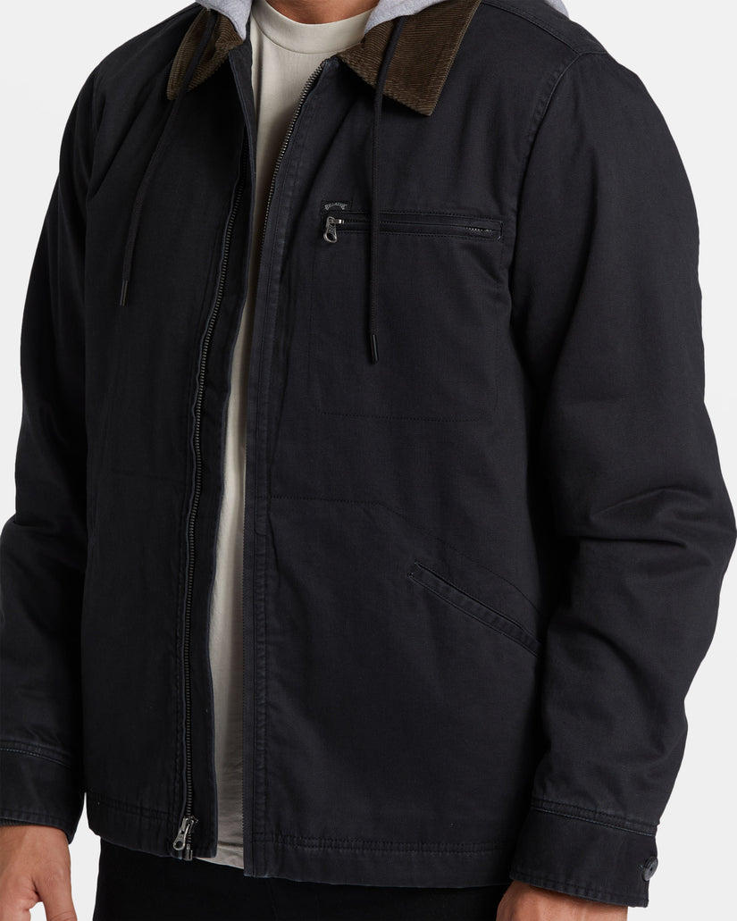 Barlow Hooded Jacket - Washed Black