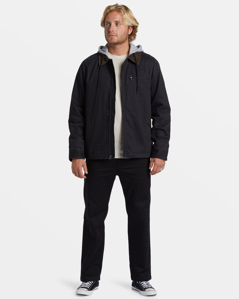 Barlow Hooded Jacket - Washed Black