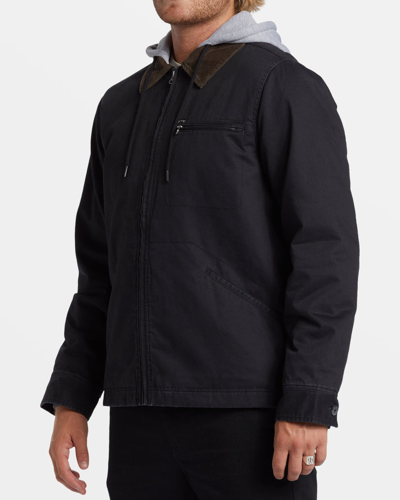 Barlow Hooded Jacket - Washed Black