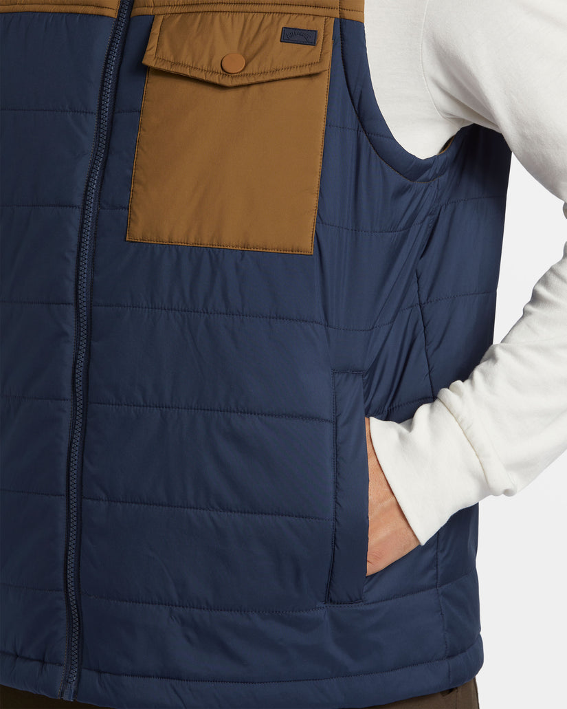 Prism Quilted Vest - Dusty Navy