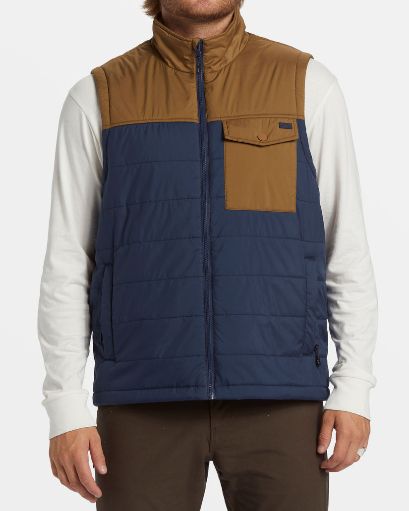 Prism Quilted Vest - Dusty Navy