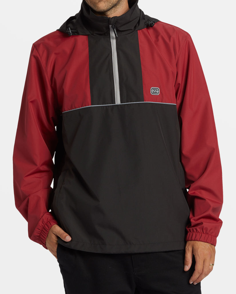 Spec 73 Windswell Half-Zip Windbreaker - Dusty Red