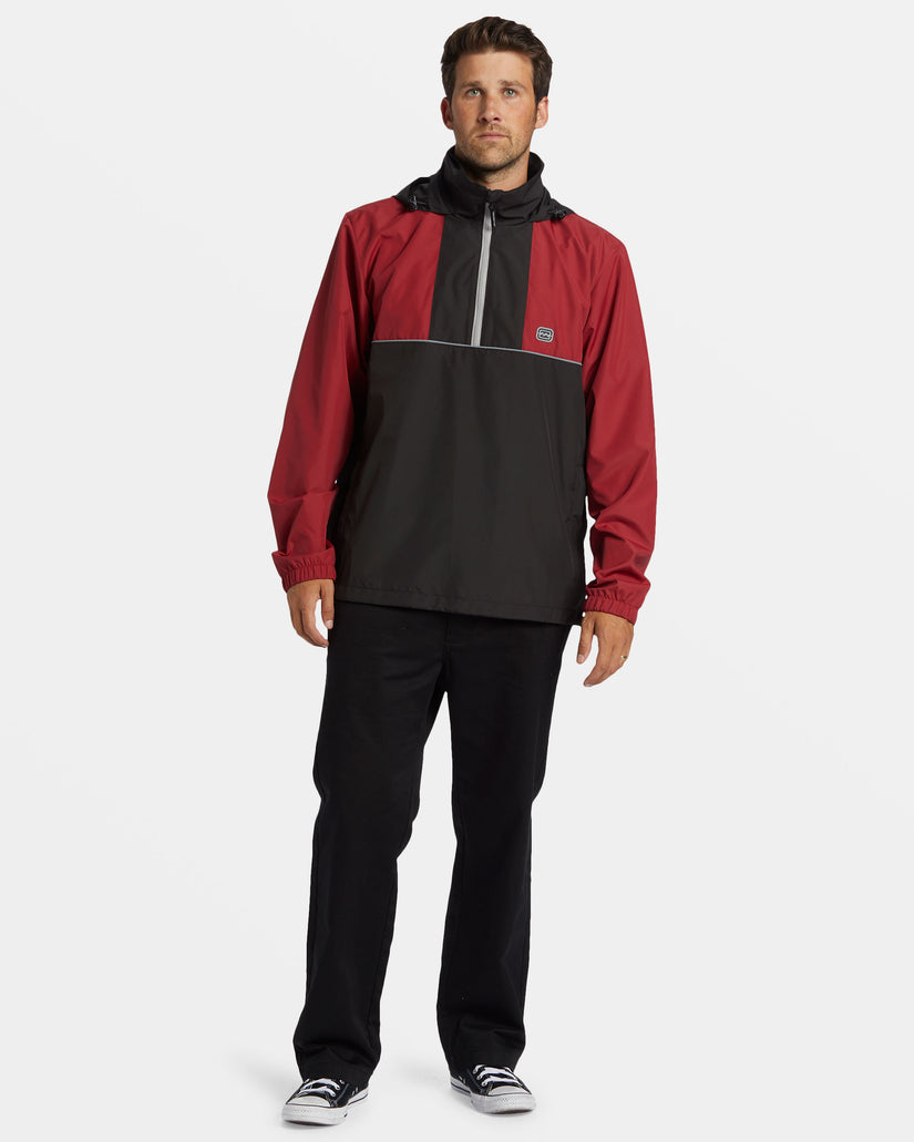 Spec 73 Windswell Half-Zip Windbreaker - Dusty Red