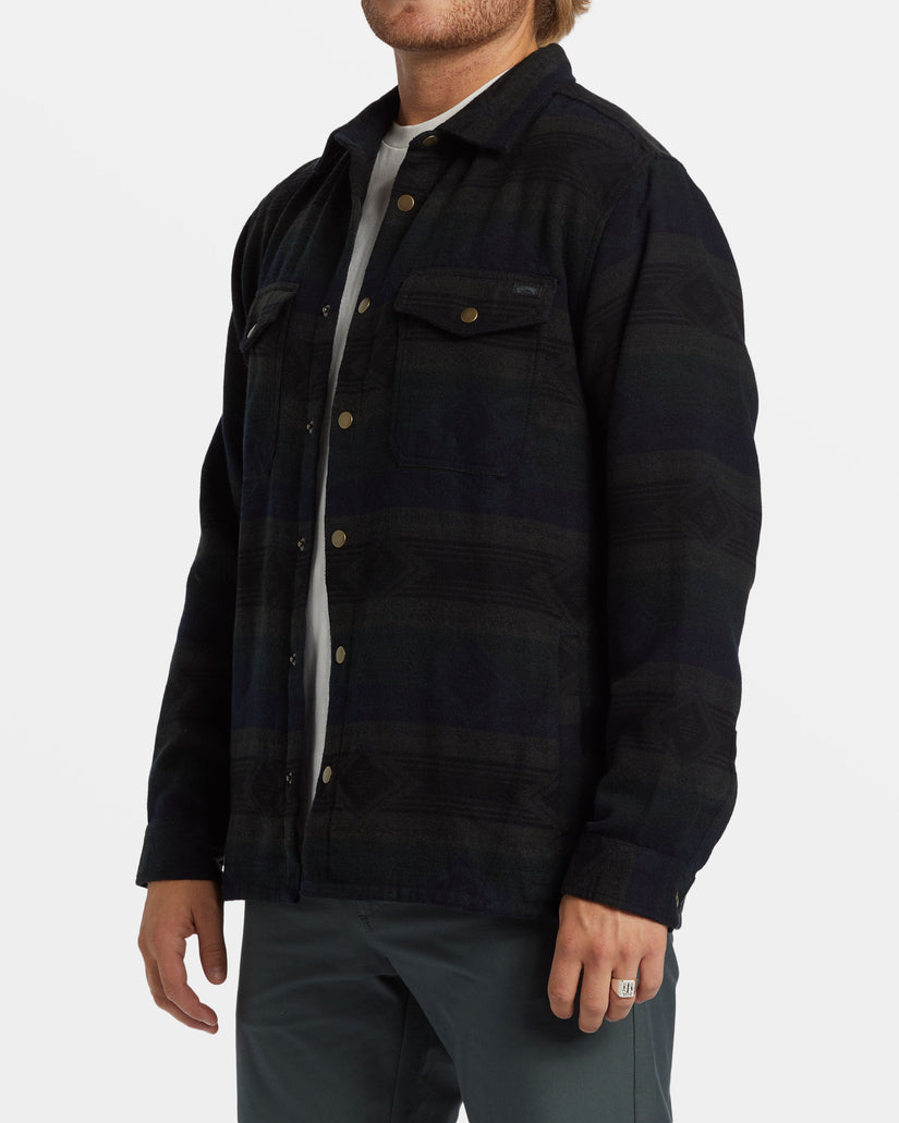 Lodge Long Sleeve Flannel Shirt - Military