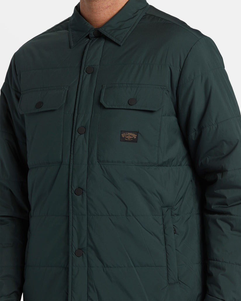 Montana Buttoned Jacket - Forest Green