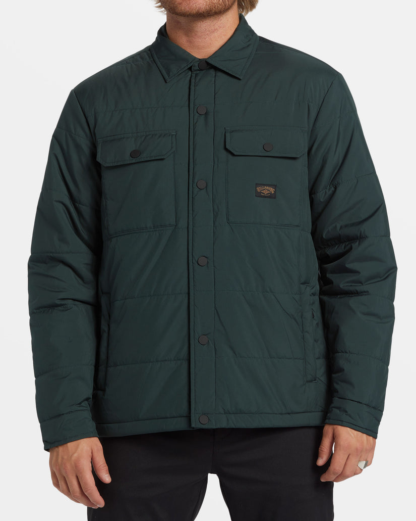 Montana Buttoned Jacket - Forest Green