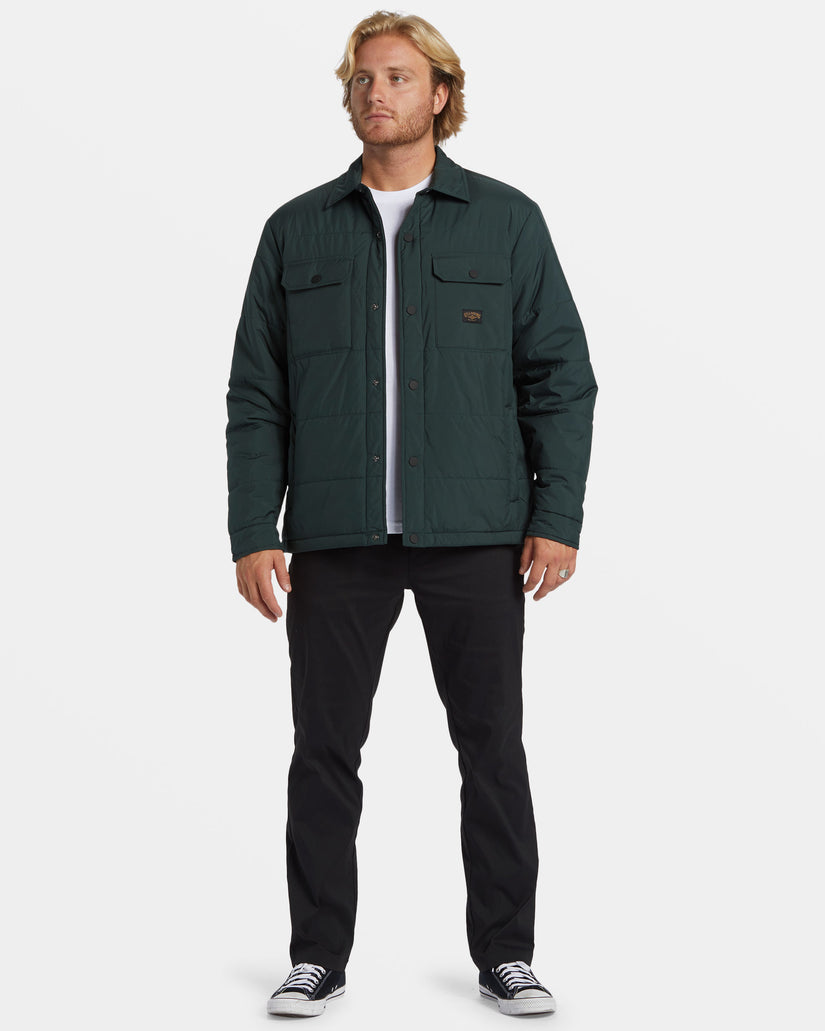 Montana Buttoned Jacket - Forest Green