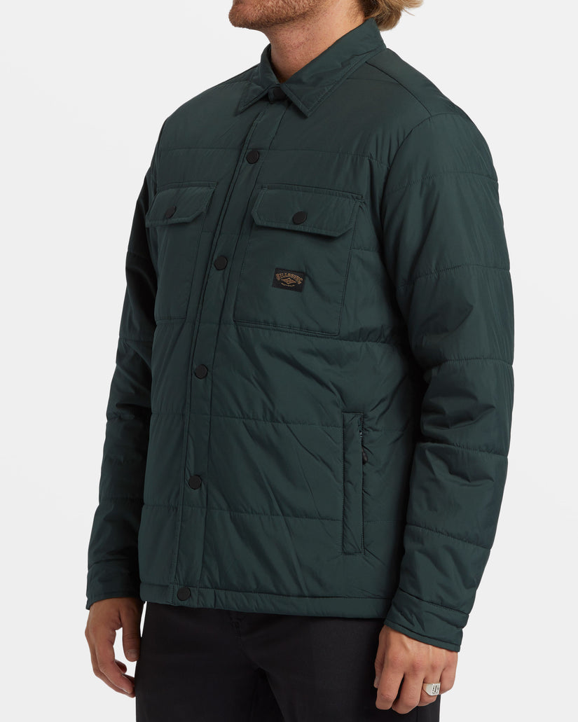 Montana Buttoned Jacket - Forest Green