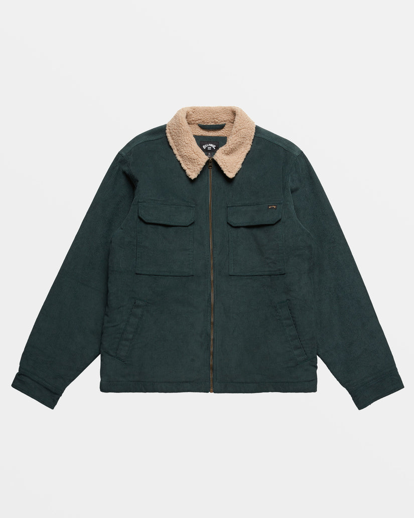 Barlow Sherpa Cord Jacket - Bottle Green