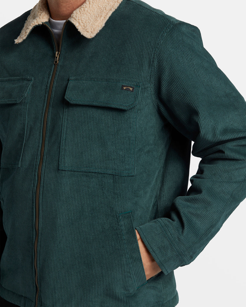 Barlow Sherpa Cord Jacket - Bottle Green