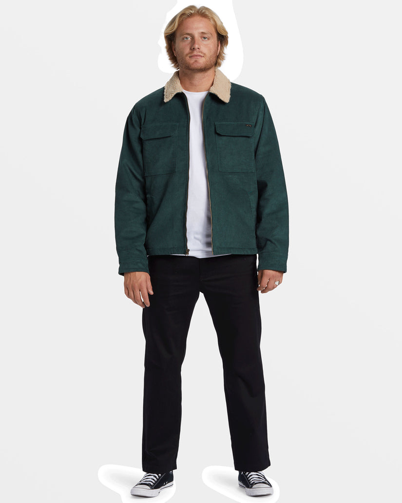 Barlow Sherpa Cord Jacket - Bottle Green