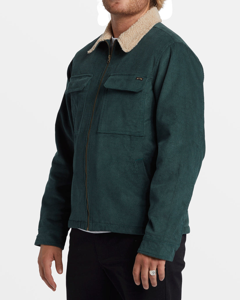 Barlow Sherpa Cord Jacket - Bottle Green