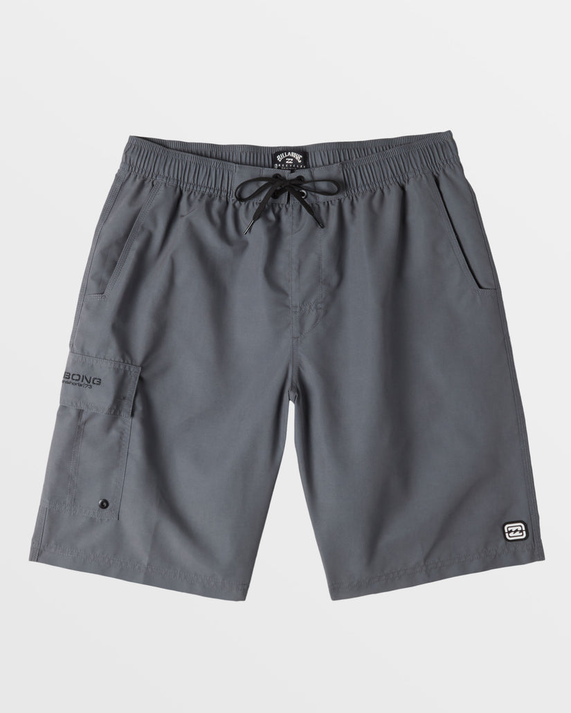 Throw On Layback 21" Swim Trunks - Pewter