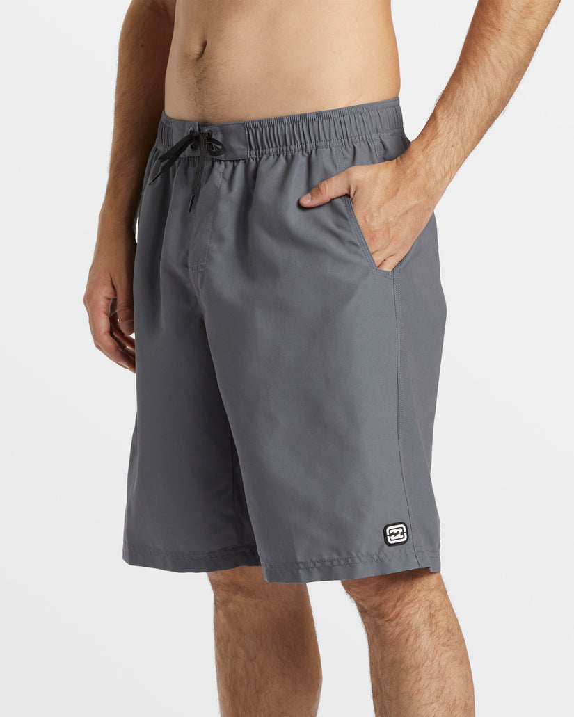 Throw On Layback 21" Swim Trunks - Pewter