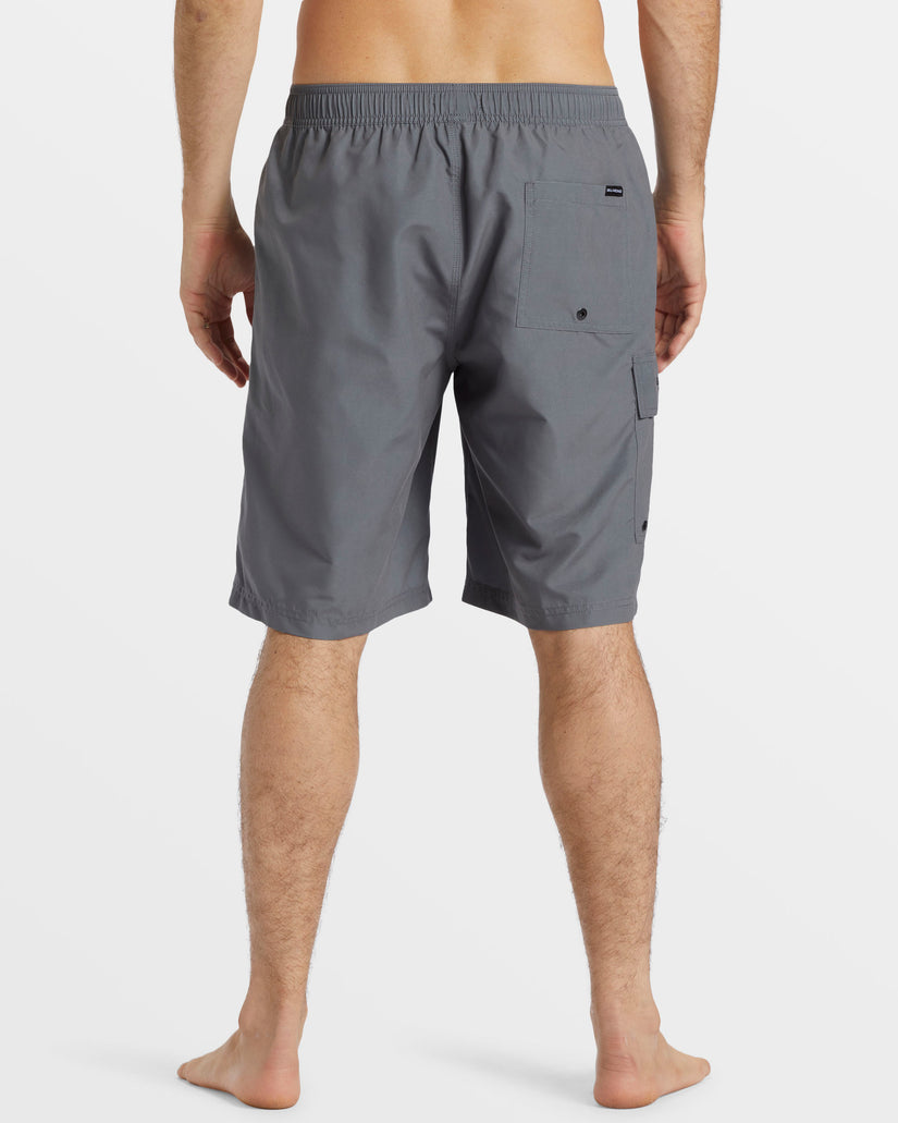 Throw On Layback 21" Swim Trunks - Pewter