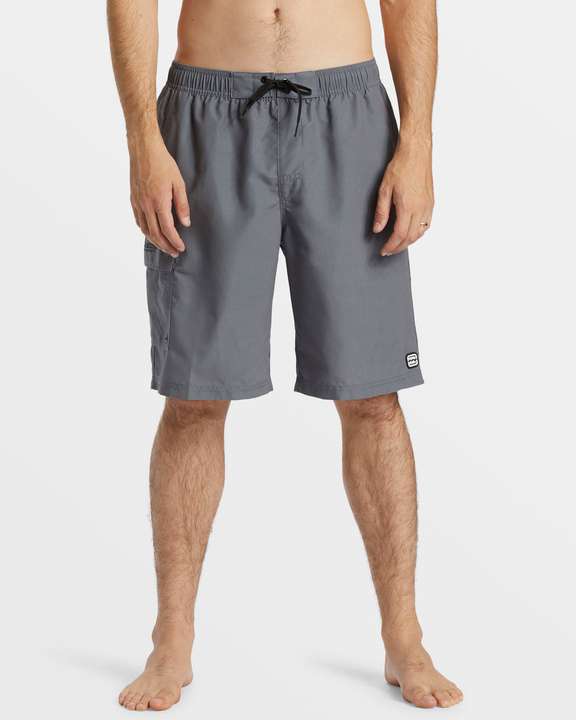 Throw On Layback 21" Swim Trunks - Pewter