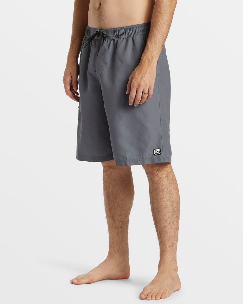 Throw On Layback 21" Swim Trunks - Pewter