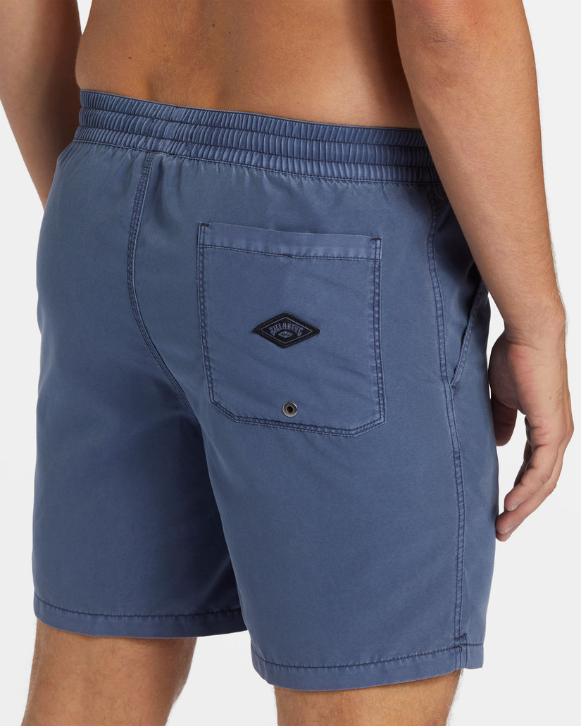 All Day Overdyed Layback 17" Swim Trunks - Dusty Navy