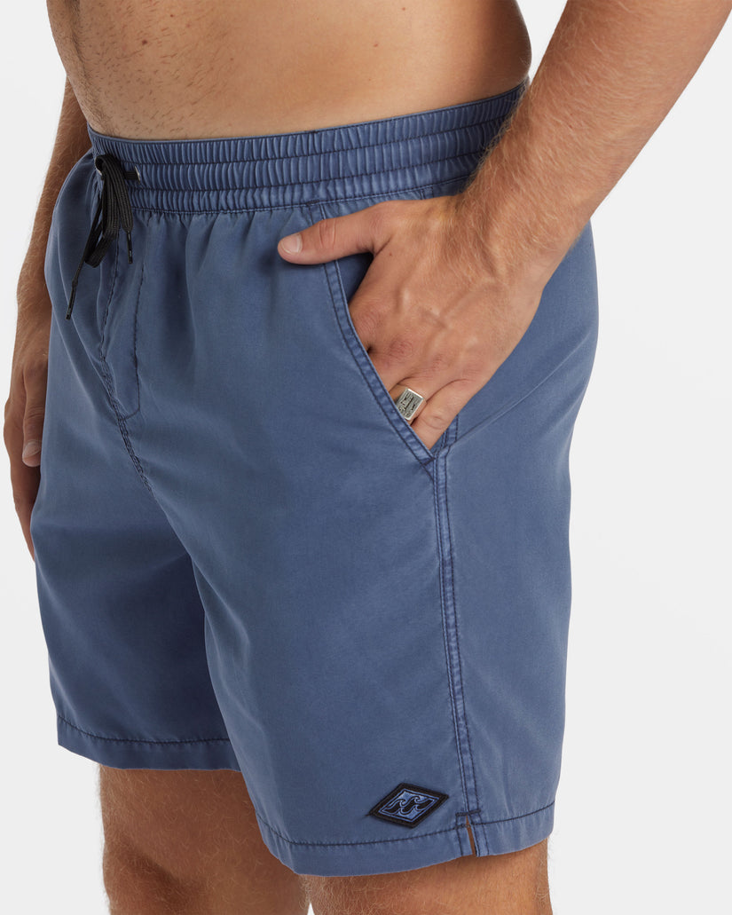 All Day Overdyed Layback 17" Swim Trunks - Dusty Navy