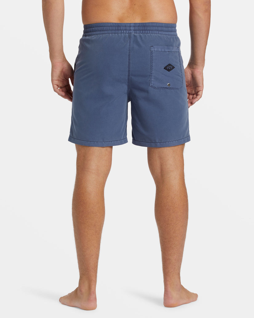 All Day Overdyed Layback 17" Swim Trunks - Dusty Navy