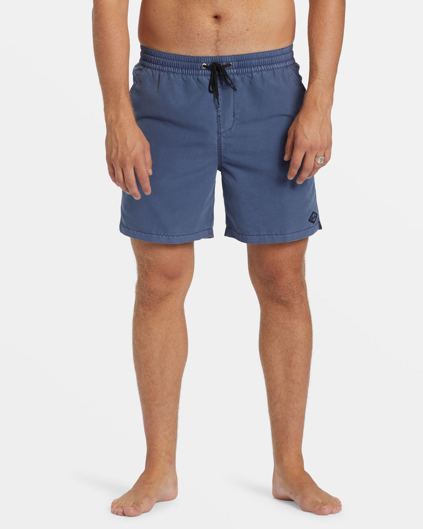 All Day Overdyed Layback 17" Swim Trunks - Dusty Navy