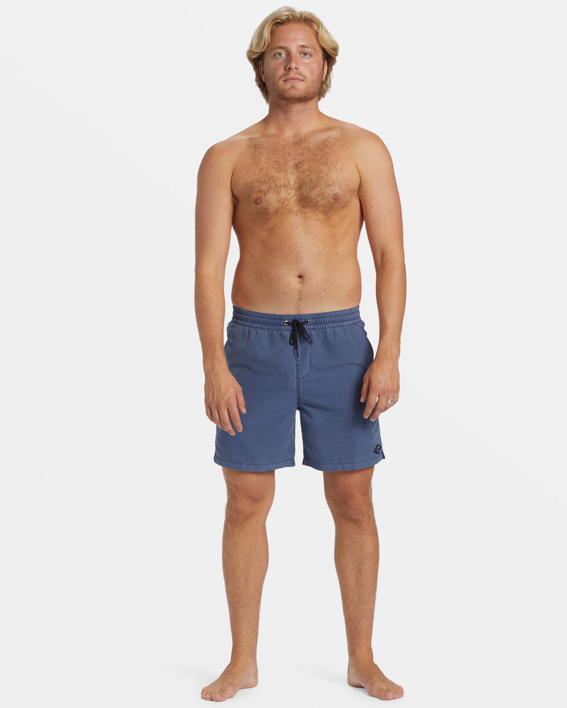 All Day Overdyed Layback 17" Swim Trunks - Dusty Navy