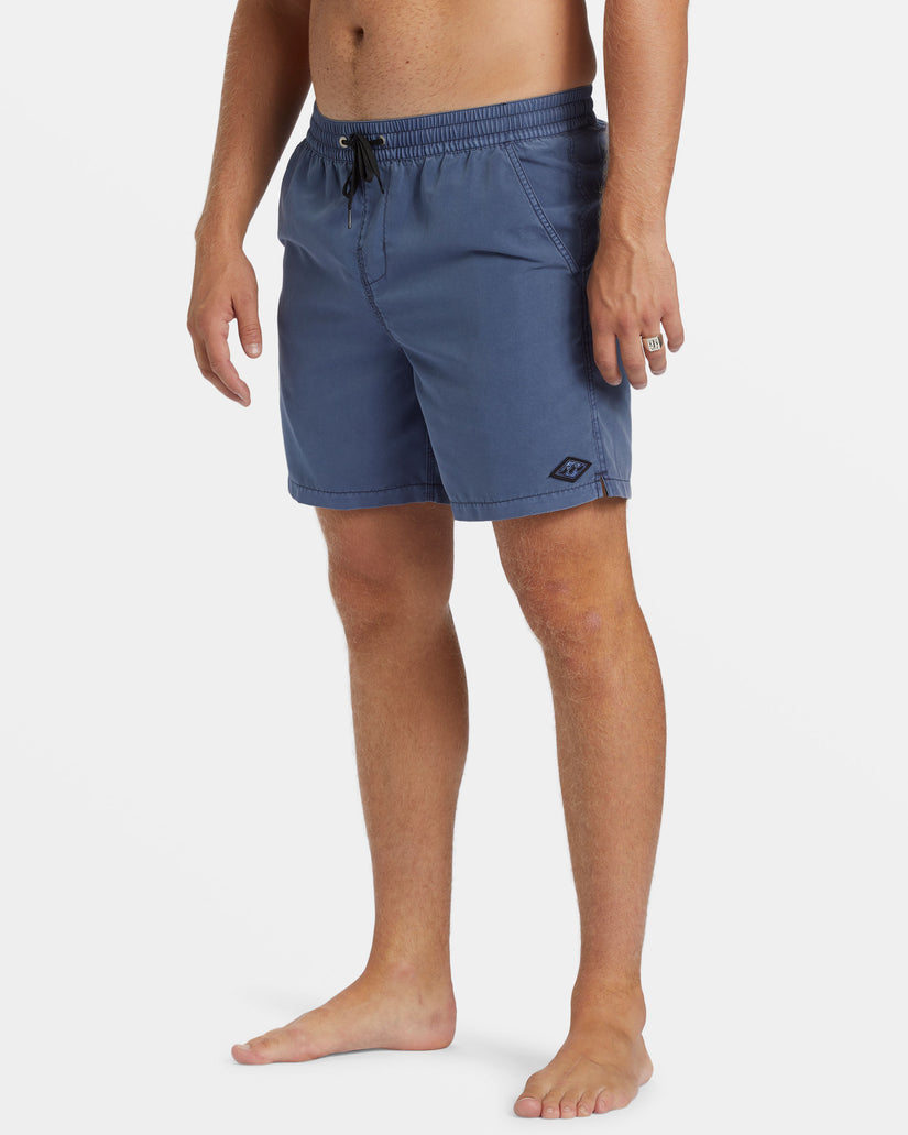 All Day Overdyed Layback 17" Swim Trunks - Dusty Navy