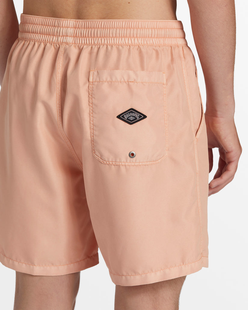 All Day Overdyed Layback 17" Swim Trunks - Dusty Melon