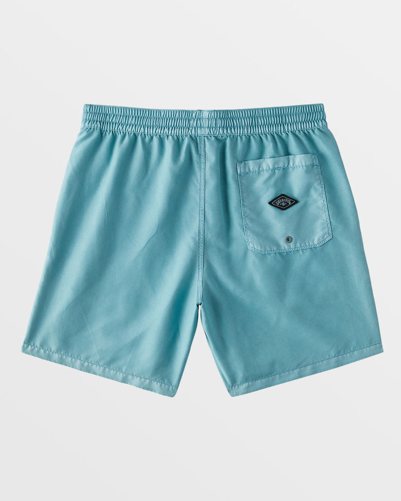 All Day Overdyed Layback 17" Swim Trunks - Dusty Blue