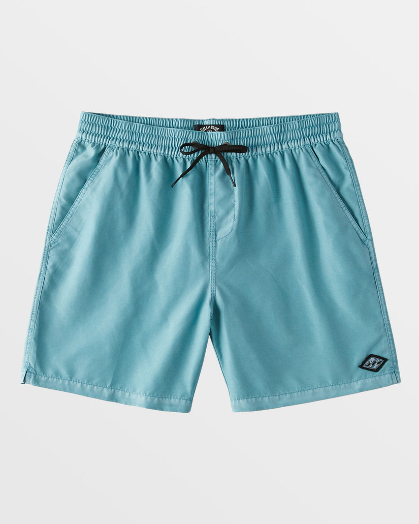 All Day Overdyed Layback 17" Swim Trunks - Dusty Blue