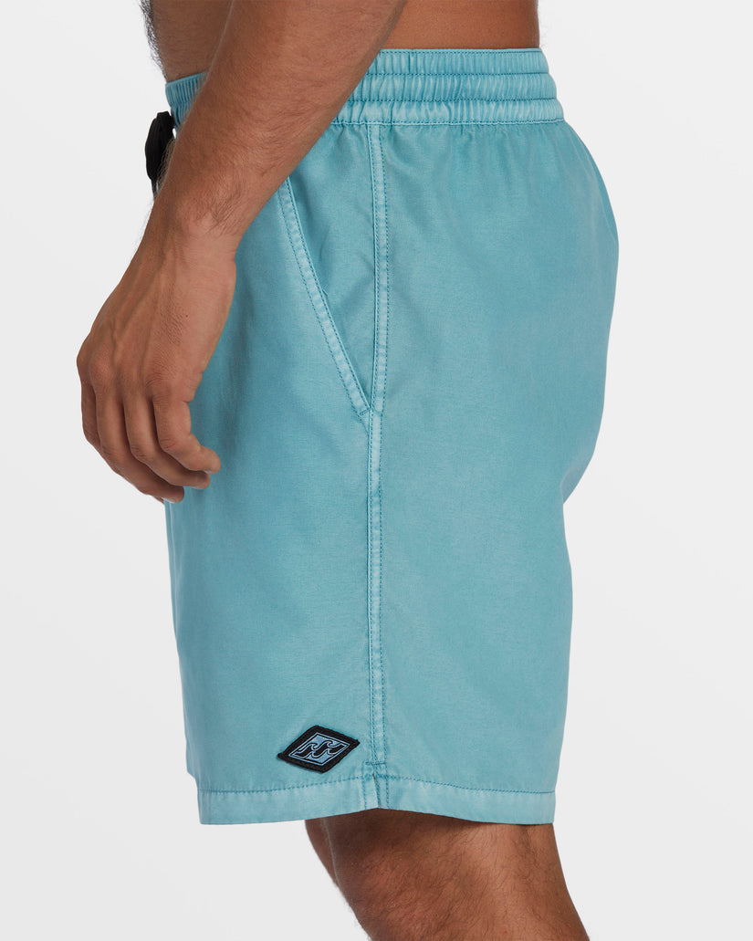 All Day Overdyed Layback 17" Swim Trunks - Dusty Blue