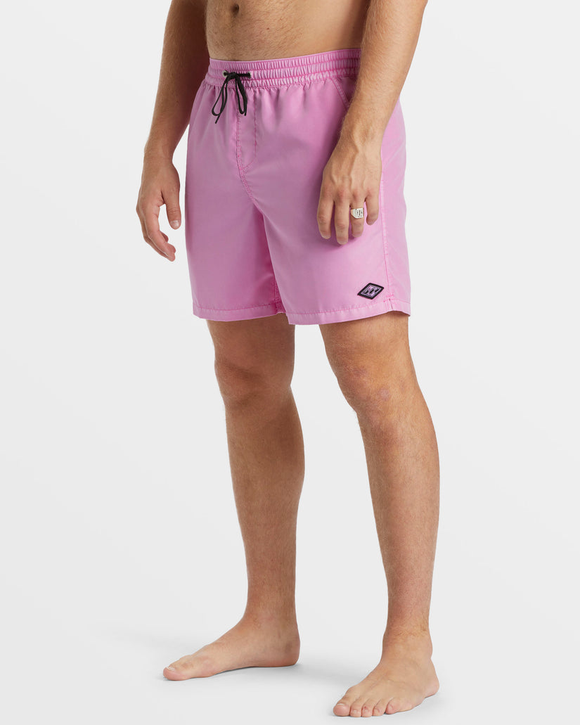 All Day Overdyed Layback 17" Swim Trunks - Flamingo