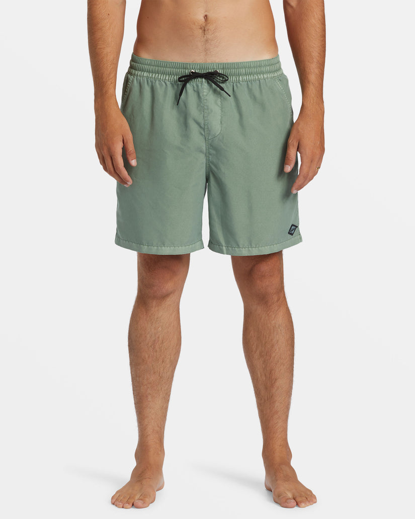 All Day Overdyed Layback 17" Swim Trunks - Sage